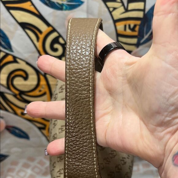 Dooney & Bourke Tan Mini Monogram Hobo Bag - Picture 7 of 14